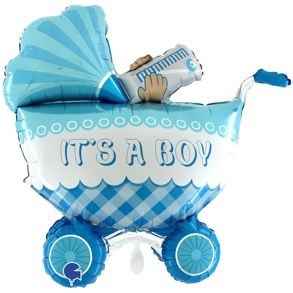 1 Balloon XXL - It's A Boy Buggy 3D